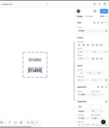 Creating Stunning Text Slide Hover Animation in Figma | Quick Tutorial #Shorts #figma #uidesign