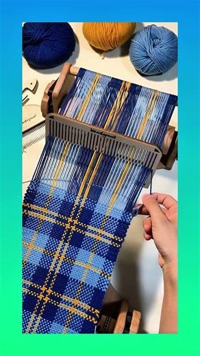 The mesmerizing rhythm of creating a classic plaid fabric by hand. ✨ #popular #Textiles
