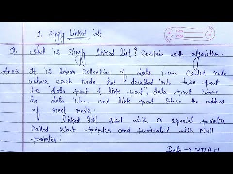 Singly linked list in data structure | write a algorithm for singly linked list | #linkedlist