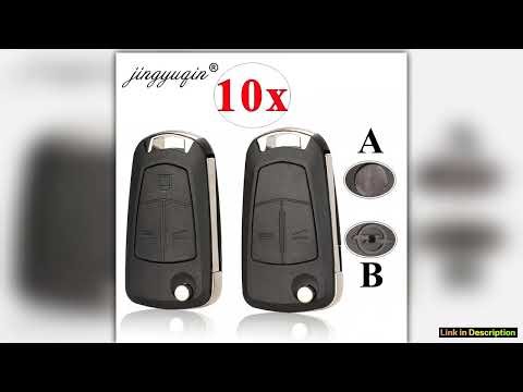 jingyuqin 10pcs Flip Folding Key Shell Case FOB 3 BTN for Vauxhall Opel Astra H Corsa D Vectra C