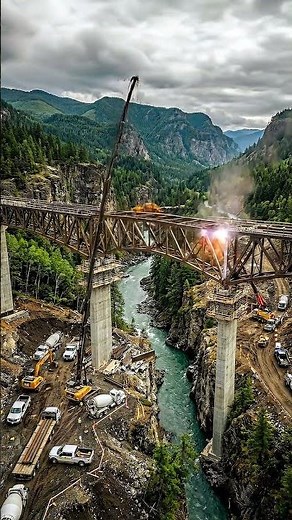 Building a Massive Mountain Bridge 🌉 Extreme Engineering Timelapse