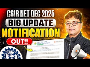 CSIR NET Dec 2025 Notification Out | CSIR NET Dec 2025 Notification | CSIR NET Dec 2025