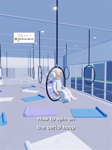 Replying to @{~♡~the~TRD~girl~♡~} A video tutorial on how to make the Aerial/Lyra hoop spin ❤️ #ROBLOX #gymnastics #fyp #fyp #popular