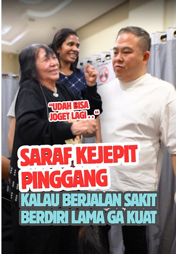 Pasien datang dengan keluhan **sakit saat berdiri dan berjalan**, sampai tidak kuat untuk berdiri lama 😣 Setelah diterapi bersama **Suhu Ayung di Manado**, hasilnya langsung terasa—badan **sudah enakan**, kaki lebih ringan, bahkan **bisa joget-joget** saking senangnya 💃✨ Ekspresi lega dan bahagianya menjadi bukti nyata dari perubahan yang dirasakan setelah terapi. Terapi untuk : - Pengapuran / Osteoarthritis (OA) - Migrain, vertigo - Frozen Shoulder - dll Jadwal Terapi Suhu Ayung Jakarta : 25-