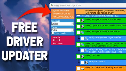 Snappy Driver Installer, free and open-source tool to install and update drivers on your Windows computer.