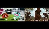 Mix of 2 videos from youtube : Gumball Inner Warrior Metal Version 3