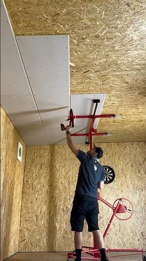 Genius Tool for Ceiling Drywall Installation! 🚀 | #Construction #DIY #shorts