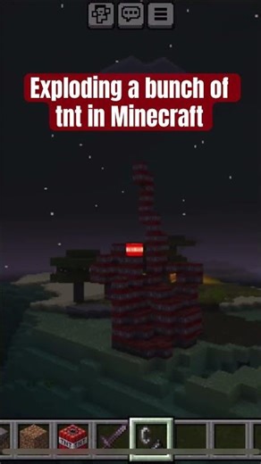 Exploding a bunch of tnt in Minecraft