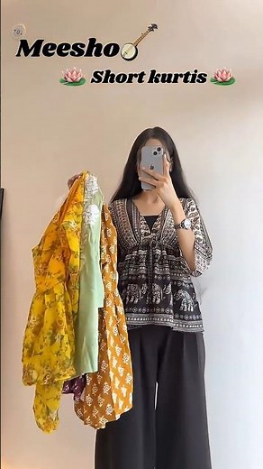 short kurtis from meesho 👭 #meeshoshopping #meeshofinds #shopping #shortkurti #budgetkurtis #indian
