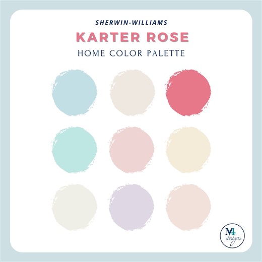 Buy Little Girls Bedroom Paint Palette: Sherwin Williams Girls Room Colors (digital Download) Online in India - Etsy