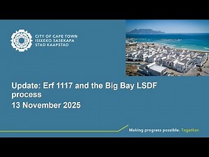 Big Bay Local Spatial Development Framework (LSDF) Public Information Session
