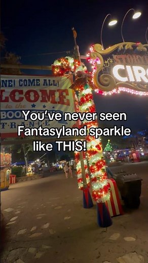 For the first time ever Fantasyland at Walt Disney World has been decked out for the holiday season.