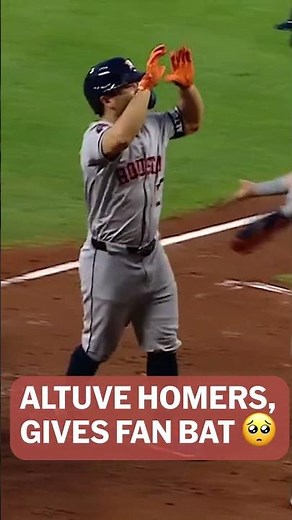 Jose Altuve gave his bat to a young fan in Baltimore after hitting a home run 🥹🧡