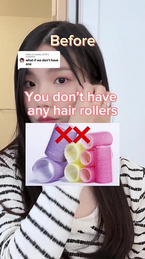 How to Style Curtain Bangs Without Hair Rollers | Hair Tutorial