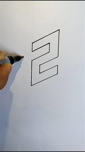 3D 2 drawing | #shorts #viral