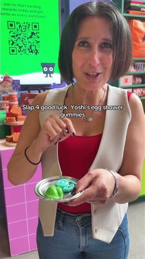 The cutest shower gummies to come out of Yoshi’s egg #showergummy #lush #lushstore