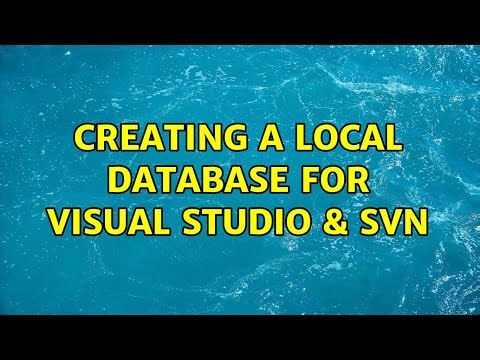Creating a local database for Visual Studio & SVN (2 Solutions!!)