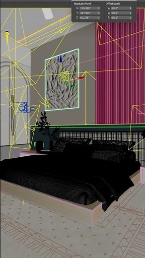 Bedroom Making to Final Render ✅ | kaboomtechx #3DModels #3DArtist #3dsMax #Vray