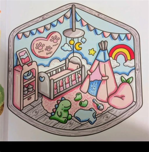 Coloring Little Corner, Nursery, Coco Wyo, Ohuho Alcohol Markers, #shortfeed