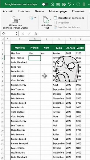 Séparer les données d'un tableau dans Excel (Tutoriel facile) #exceltutorial #spreadsheet #exceltips
