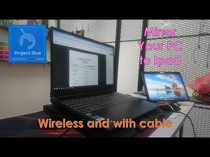 Mirroring PC to Ipad Wireless and with cable using Blue Project App