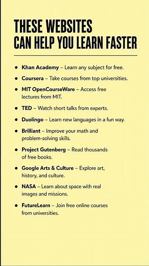 These Websites Can Help You Learn Faster 📚