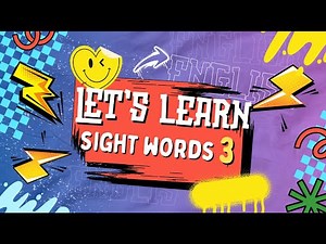 Cool Sight Words Tutorial 3! | 25 Must-know English Words | Flashcards for kids