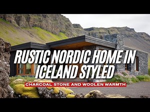 Rustic Nordic Home in Iceland Styled with Charcoal Stone and Woolen Warmth