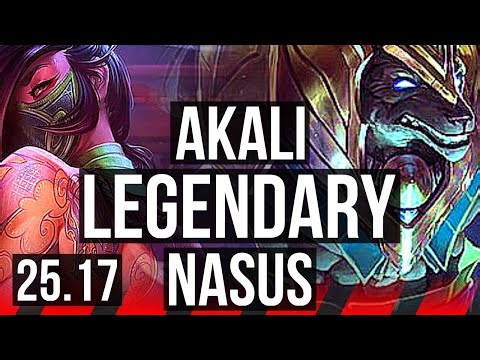 AKALI vs NASUS (TOP) | Legendary, 42k DMG | EUW Master | 25.17