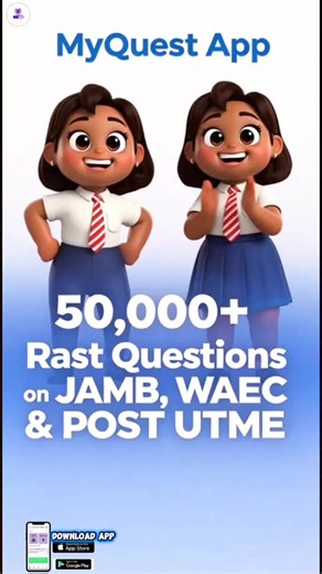 My Quest - JAMB & WAEC School Exam Practice & Task Manager | JAMB & WAEC Exam Practice App OFFLINE - MYQUEST App Download MyQuest App and start Preparing for your 2026 UTME and WAEC & Post UTME.... | Instagram