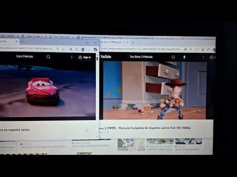 Cars Sheriff Persigue a McQueen and Toy Story 2 Buster Finds Woody Spanish Latino