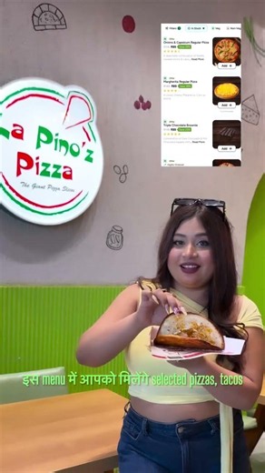 La Pino'z Pizza Special Menu Starts at ₹89 🍕 #pizza #shorts #foodie