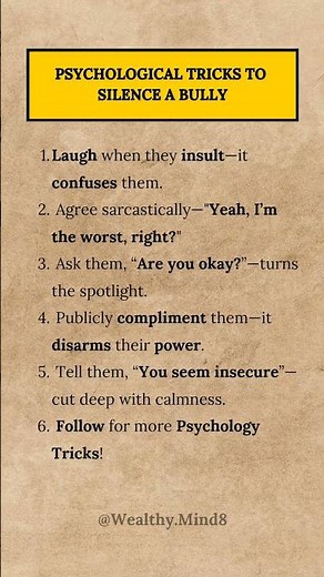 Psychological tricks to silence a bully #psychologyfacts #mindgames #shorts