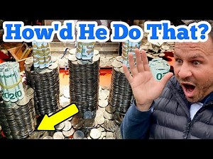 HOW'D HE DO THAT ... Playing The High Limit Coin Pusher Jackpot WON MONEY