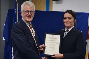 Award for volunteer police officer who saved unconscious toddler's life after crash