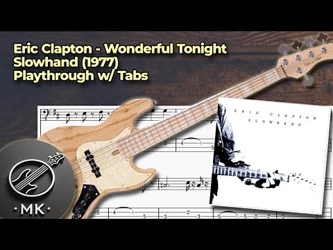 Eric Clapton - Wonderful Tonight (Bass Cover) (Lesson w/ Tabs)