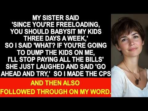 She Called Me a Freeloader… Then Demanded Free Babysitting