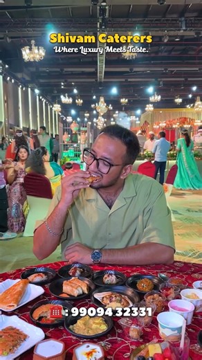 Janak Bardoliya on Instagram: "A wedding happens once in a lifetime — the food should be remembered forever. Luxury catering by Shivam Caterers. 👑✨"