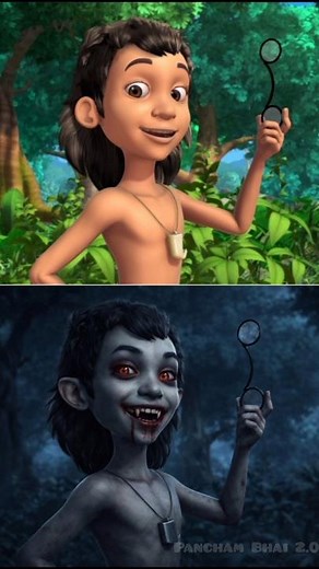 Mogli cartoon character as vampire 🦇 || #shortvideo #viralvideo #cartoon