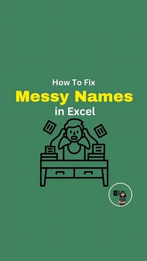 Excel Encyclopedia | Excel coach on Instagram: "How to Fix Messy Names in Excel💯 📩 Save this for later so you don't forget ✨ ✨Follow us on instagram for daily tips & tricks✨ #cheatsheets #excel #exceltips #exceltricks #googlesheets #spreadsheet #accounting #finance #corporate #tutorial"