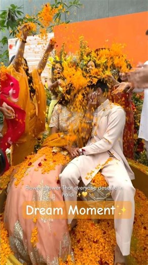 A Dreamy Flower Shower 🌸✨ | Cinematic Wedding Moment #ytshorts #shorts #flowers #wedding