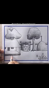 3.3M views · 43K reactions | #Nature #Scenery #drawing #art #draw #reels #shorts #sketch #pencildrawing #naturelovers | Rongdhonu Art and Drawing | Facebook