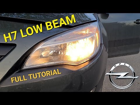 Opel Astra J H7 Headlight Bulb Replacement Dip/Low Beam - Full Tutorial