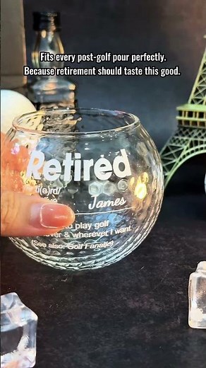 Golf Retirement Gifts For Dad, Husband, Grandpa, Golfers | Personalized Golf Whiskey Glass