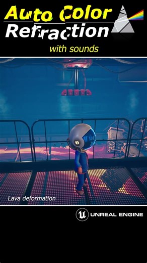 Auto Refraction Color system with sounds Examples of use in Unreal Engine