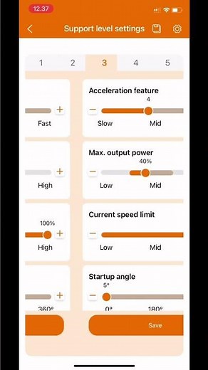 Bafang M820 with DPC-245 v3 Display Motor assist can be tuned via Bafang Go+ app.