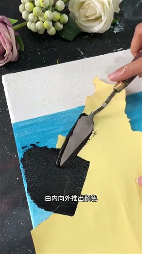 《海峡爱情》肌理画，你第一眼看到了什么？