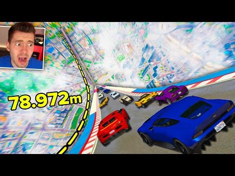 GTA V Online: acima do mapa! CORRIDA entrando na RAMPA ACIMA DO MAPA!