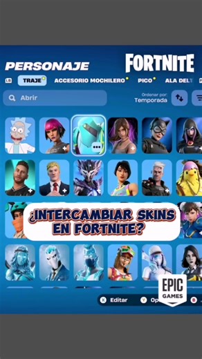 ¿Intercambiar skins en fortnite con amigos? #shortsmaster #fortnite #taquilla #skins #tienda