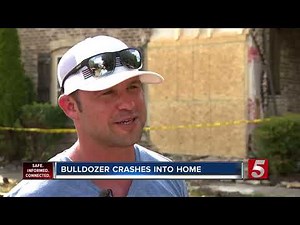 He was in the shower when a bulldozer started demolishing his home